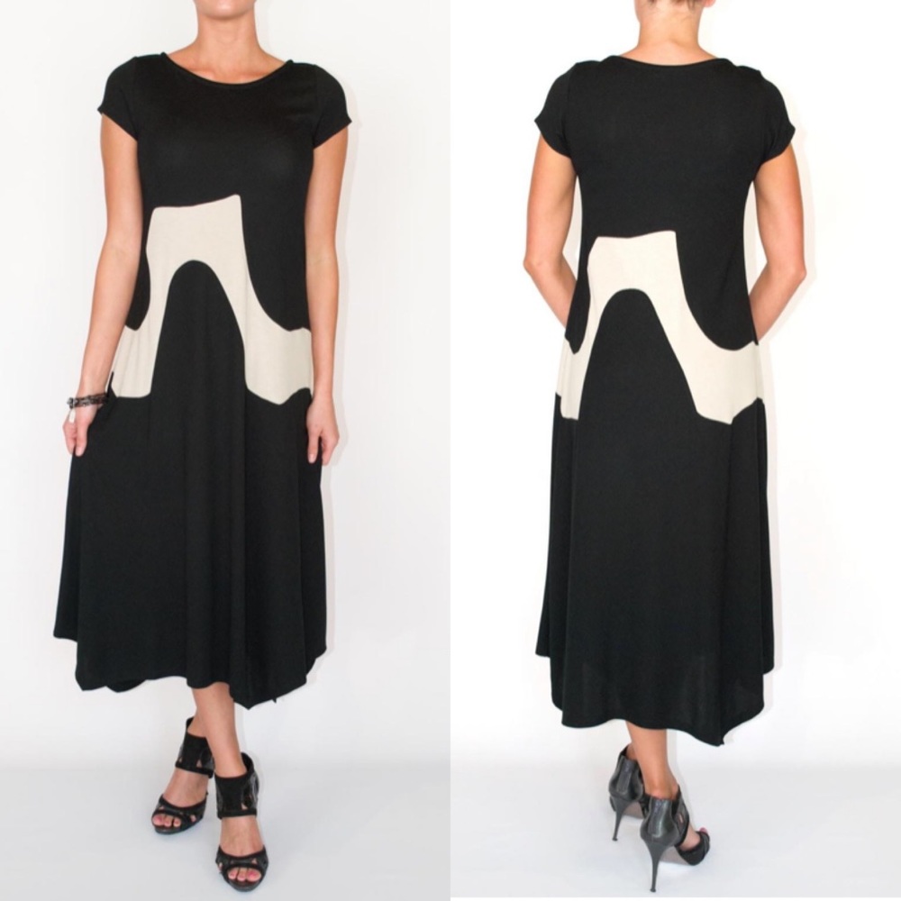 Alembika Long Graphic Dress Maxi Midi Israel
